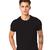 Camiseta Algodão Básica Masculina Camisa Atacado 30.1  Lisa Gola Redonda Malha Especial Preto