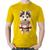 Camiseta Algodão Cachorro Husky Siberiano Natalino - Foca na Moda Amarelo