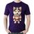 Camiseta Algodão Cachorro Husky Siberiano Natalino - Foca na Moda Roxo