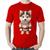 Camiseta Algodão Cachorro Husky Siberiano Natalino - Foca na Moda Vermelho