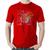 Camiseta Algodão Cérebro Analítico e Criativo - Foca na Moda Vermelho