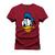 Camiseta Algodão Confortável Premium Pato Donald Bordô