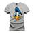 Camiseta Algodão Confortável Premium Pato Donald Cinza