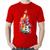 Camiseta Algodão Contra Baixo Watercolor - Foca na Moda Vermelho