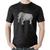 Camiseta Algodão Elefante Ilustração - Foca na Moda Preto