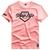 Camiseta Algodão Estampada Apparel Shield Stars Shap Life Rosa claro