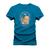 Camiseta Algodão Estampada Unissex T-Shirt Confortável Ride V C Y Azul