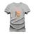 Camiseta Algodão Estampada Unissex T-Shirt Confortável Ride V C Y Cinza