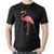 Camiseta Algodão Flamingo - Foca na Moda Preto