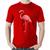 Camiseta Algodão Flamingo - Foca na Moda Vermelho