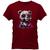 Camiseta Algodão Gola Redonda Feminino Masculino Manga Curta Estampada Urso Colors Bordô