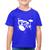 Camiseta Algodão Infantil Bateria Música Baterista - Foca na Moda Azul royal