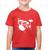 Camiseta Algodão Infantil Bateria Música Baterista - Foca na Moda Vermelho