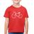 Camiseta Algodão Infantil Bicicleta Traços - Foca na Moda Vermelho