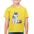 Camiseta Algodão Infantil Cachorro Husky Siberiano - Foca na Moda Amarelo canário