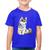 Camiseta Algodão Infantil Cachorro Husky Siberiano - Foca na Moda Azul royal