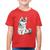 Camiseta Algodão Infantil Cachorro Husky Siberiano - Foca na Moda Vermelho