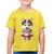 Camiseta Algodão Infantil Cachorro Husky Siberiano Natalino - Foca na Moda Amarelo canário