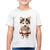 Camiseta Algodão Infantil Cachorro Husky Siberiano Natalino - Foca na Moda Branco