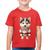 Camiseta Algodão Infantil Cachorro Husky Siberiano Natalino - Foca na Moda Vermelho