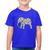 Camiseta Algodão Infantil Elefante Mandala - Foca na Moda Azul royal