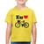 Camiseta Algodão Infantil Eu Amo Bicicleta - Foca na Moda Amarelo canário