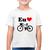 Camiseta Algodão Infantil Eu Amo Bicicleta - Foca na Moda Branco