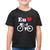 Camiseta Algodão Infantil Eu Amo Bicicleta - Foca na Moda Preto