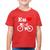 Camiseta Algodão Infantil Eu Amo Bicicleta - Foca na Moda Vermelho