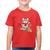 Camiseta Algodão Infantil Gatinho Simpático - Foca na Moda Vermelho