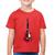 Camiseta Algodão Infantil Guitar Píxel - Foca na Moda Vermelho