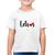 Camiseta Algodão Infantil Letras por amor - Foca na Moda Branco