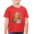 Camiseta Algodão Infantil Livros e flores - Foca na Moda Vermelho