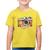 Camiseta Algodão Infantil Máquina Fotográfica Vintage e Flores - Foca na Moda Amarelo canário