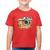 Camiseta Algodão Infantil Máquina Fotográfica Vintage e Flores - Foca na Moda Vermelho