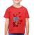 Camiseta Algodão Infantil Trio Elefantes  - Foca na Moda Vermelho