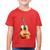 Camiseta Algodão Infantil Violão - Foca na Moda Vermelho