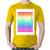 Camiseta Algodão LGBT Pride - Arco-íris Orgulho - Foca na Moda Amarelo
