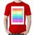Camiseta Algodão LGBT Pride - Arco-íris Orgulho - Foca na Moda Vermelho