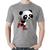 Camiseta Algodão Panda de Patins - Foca na Moda Cinza