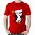 Camiseta Algodão Pinguim Noel - Foca na Moda Vermelho
