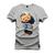 Camiseta Algodão Plus Size Premium Tamanho Especial Urso Skate Run Cinza