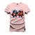 Camiseta Algodão Plus Size Tamanho Grande Minnes Americano Rosa