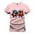 Camiseta Algodão Plus Size Tamanho Grande Minnes Americano Rosa