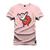 Camiseta Algodão Plus Size Tamanho Grande Rosquinha Tranquila Rosa