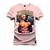 Camiseta Algodão Plus Size Tamanho Grande Tupac Gangue Rosa