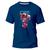 Camiseta Algodão Premium Estampa Digital Jogador Baseball Azul marinho