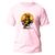 Camiseta Algodão Premium Estampa Digital Lobisomem Terror Rosa