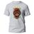 Camiseta Algodão Premium Estampa Digital Nerd Monkey Leve Cinza