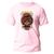 Camiseta Algodão Premium Estampa Digital Nerd Monkey Leve Rosa
